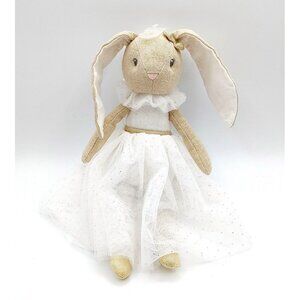 NICOTOY Rabbit Bunny ballerina Plush beige Tutu 13" Cuddle Toy